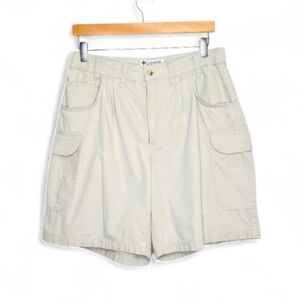 Columbia Cargo shorts. Taupe waist 34